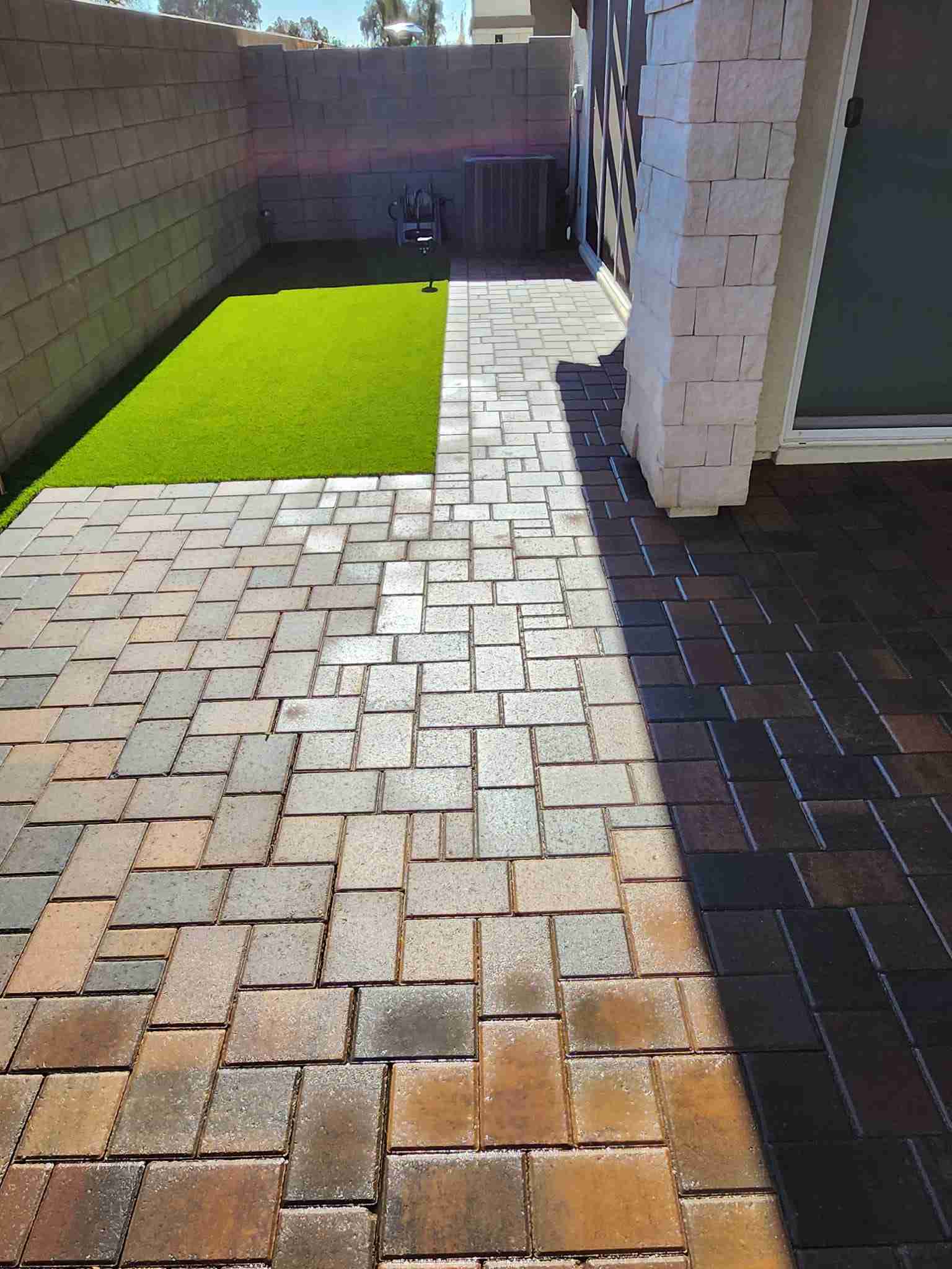 Pavers Cleaning, Sealing & Restoration in Arizona Dirty Turf